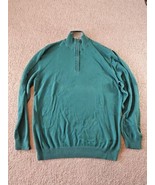 Old Navy Quarter Zip/Pullover Jacket, 100% Cotton, Aqua/Green, Men&#39;s L - $14.99