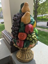 Vintage FRUIT TOPIARY Ceramic 13&quot; Tall Table Pedestal Centerpiece Handmade - $39.99