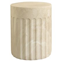 LeisureMod Zenvio Accent Side Table in Fiberstone Modern Round End Table... - $163.66+