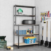 vidaXL Work Table 5-Layers Anthracite Steel & Engineered Wood Shelving - $145.49
