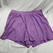 Woman Within Womens Shorts Purple Elastic Waistband Solid Color 4X - £14.13 GBP