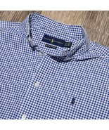 Polo Ralph Lauren Natural Stretch Blue Plaid Button Down Boys Size XL 18-20 - $23.99