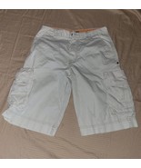 Tommy Hilfiger Fatigue Shorts Mens 34 (meas 34x14) Ivory Cargo Pockets - €17,24 EUR