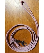 Coastal Nylon Dog Lead Leash, Pink with Pleather Overlay 4ft. - $9.80