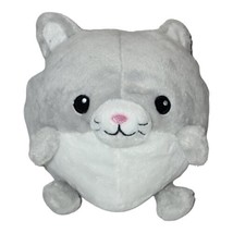 Squishable Round Grey White Tummy Cat Kitty Kitten Stuffed Gray Plush Toy 7&quot; - £8.23 GBP