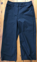 Lululemon Black Wide Leg Travel Quick Dry Yogo Athletic Slacks Pants 32 ... - $36.99