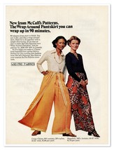 McCall&#39;s Wrap-Around Pantskirt So-Fro Fabrics Pattern Vintage 1972 Magazine Ad - £7.74 GBP