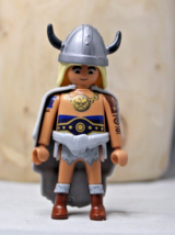 Geobra Playmobil Viking Miniature Figure Grey Cape Dollhouse 1993 - £3.08 GBP