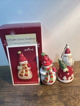 Hallmark Christmas Ornaments Happy Snowman Santa - $10.00