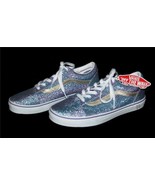 VANS Stylish Old Skool All Over Rainbow Glitter Sparkle Shoes Wm&#39;s 8.5 N... - $91.62 CAD