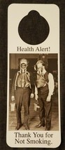 NOS Vintage 1990s Novelty Door Hanger Health Alert! Thank You For Not Sm... - $5.89