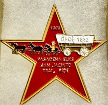 Vintage BPOE Elks Pasadena 1832 Texas San Jacinto Trail Ride Lapel Pin - $126.48 MXN