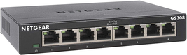 NETGEAR 8-Port Gigabit Ethernet Unmanaged Switch (GS308) - Home Network Hub, Off - £23.82 GBP