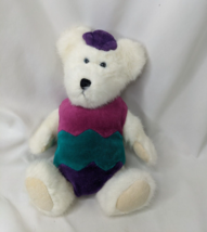 Boyds Bears White Plush Bear 10 Inch Easter Egg Suit Bearsford Stuffed Animal - $7.95