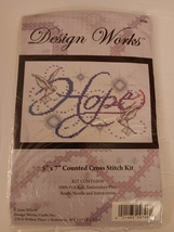 Tobin Design Works DW9796 Hope 5&quot; X 7&quot; 14 Count Counted Cross Stitch Kit  - $14.99