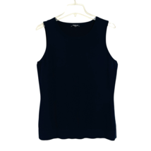 Lafayette 148 Sleeveless Knit Top Shell Size S Black Soft Layer Office C... - $41.64 CAD