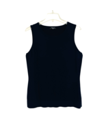 Lafayette 148 Sleeveless Knit Top Shell Size S Black Soft Layer Office C... - $545.51 MXN