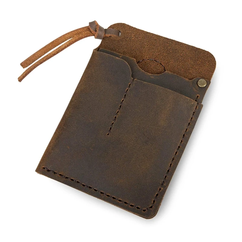 Small  Leather Pocket Organizer for Flashlights Mini Pocket Knives Men Gift - £49.98 GBP