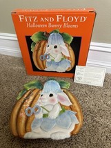 Fitz and Floyd Halloween Bunny Blooms. Pumpkin Canape Plate - $24.75