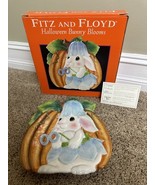 Fitz and Floyd Halloween Bunny Blooms. Pumpkin Canape Plate - $24.75