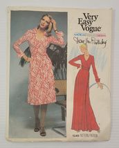 *L31) Vintage Very Easy Vogue Diane Von Furstenberg Design Sewing Dress ... - $11.87