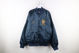 Vtg 90s Mens XL Spell Out American Legion Dudley Gendron Satin Bomber Jacket USA - £46.57 GBP