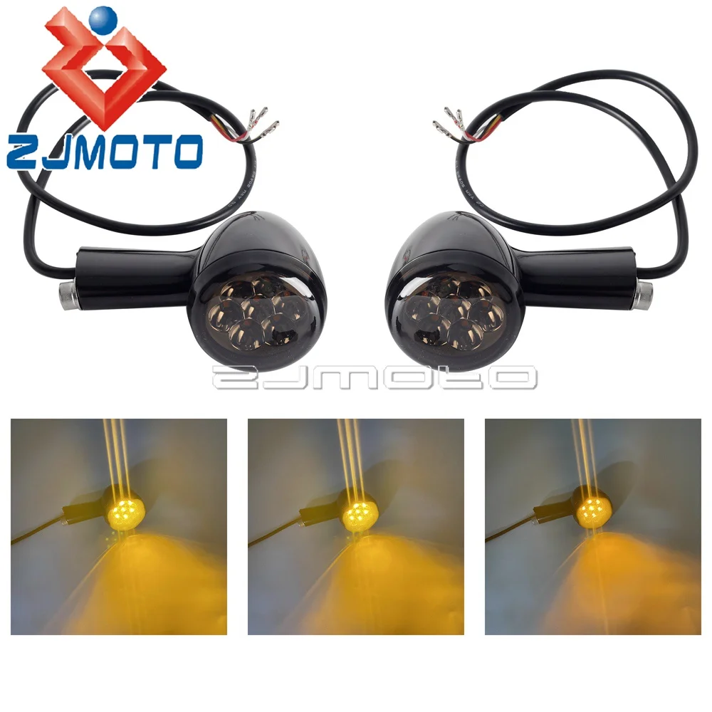 1 Pair Motorcycle Rear Amber Turn Signals Lights  Harley ter XL 1200 883 1992-22 - £173.53 GBP