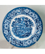 Staffordshire Liberty Blue Bread Plate Monticello Colonial Historic Scenes - $110.43 MXN Staffordshire Liberty Blue Bread Plate Monticello Colonial Historic Scenes - $110.43 MXN