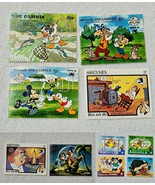 10 Vintage Disney Postage Stamps International Unused Mint Scrapbook Lot... - £5.46 GBP