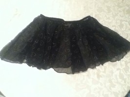 Girls-Size 12/14-Jacques Moret black heart skirt-gymnastic/dance. - £8.21 GBP