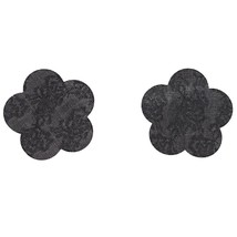 3 Sets Flower Pasties Petals Nipple Covers Self Adhesive Three Pair Blac... - £13.23 GBP