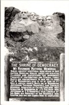 RPPC Mt Rushmore The Shrine of Democracy Split View Monument &amp; Sign Postcard X3 - £5.46 GBP