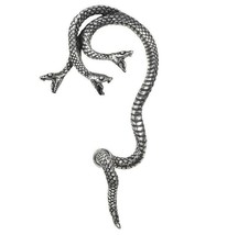 Alchemy Gothic Khthonis Ear Wrap Serpent Snake Left Earring Pewter Ear Wrap E434 - £24.97 GBP