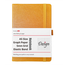 320 Pages Soft Leather Grid Paper Notebook Graph Paper Diary Notepad for... - £20.41 GBP