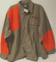 Goldston Oil Corp. Cabelo&#39;s Brown Orange Boar Hide Lined Field Shirt Xl Reg New - £11.86 GBP