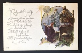 Antique A Joyous Christmas Greeting Card Three Wise Men Divided Back 404D - $12.00