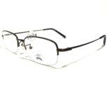 Technolite Flex Eyeglasses Frames TLF8001 BROWN Oval Half Rim 52-18-140 - £36.81 GBP