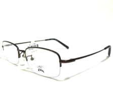 Technolite Flex Eyeglasses Frames TLF8001 BROWN Oval Half Rim 52-18-140 - £36.66 GBP