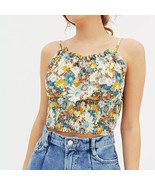 Urban Outfitters Margot Smocked Cropped Cami Top, Boho 70s Hippie Summer... - $20.00