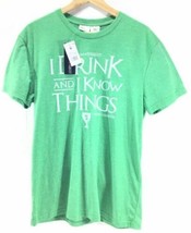 Game of Thrones Women T-Shirt “I Drink and I Know Things” Size Medium - Green - £9.62 GBP