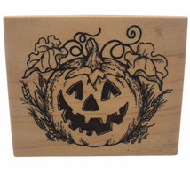 Halloween Pumpkin Jack-o-Lantern Rubber Stamp PSX F-967 Vintage 1991 New - £15.40 GBP