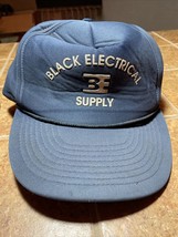 Black Electrical Supply Vintage Nissin Foam Snapback Trucker Hat Cap Free Ship - £15.12 GBP