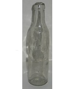 Vintage Clear J.M. Erts Poughkeepsie NY Glass Bottle Vase Barn Dig - £6.96 GBP