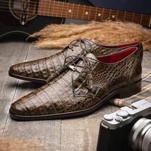 Men's Shoes genuine caiman crocodile dress derby Lacio WoodGreen image 7