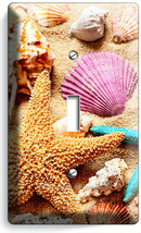 Sea Shels Starfish Beach Sand Light Switch 1 Gang Plate Bathroom Shower Hd Decor - £8.16 GBP