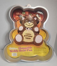 Vintage 1982 Wilton Huggable Teddy Bear Aluminum Birthday Party Cake Pan Mold - £9.94 GBP