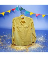 Lauren Ralph Lauren XS Bright Yellow 100% Linen Long Sleeve Blouse Shirt... - $41.61 CAD