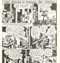 1946 Gillette Razors Police Comic Advertisement Vintage Shaving War Bond... - $376.05 MXN