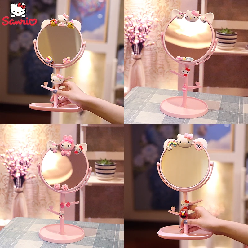 Creativity Sanrio Hello Kitty Vanity Mirror Cute Intelligent Led Lights Desktop - £19.01 GBP+