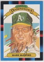 Mark McGwire Autographed 1987 Diamond Kings Baseball Card - Oakland A&#39;s - £31.96 GBP